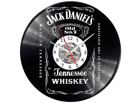 Jack Daniels  Vinyl Zegar Ścienny Płyta Winylowa Nowoczesny Dekoracyjny Na Prezent Urodziny