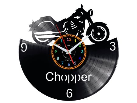 Chopper Motor Vinyl Zegar Ścienny Płyta Winylowa Nowoczesny Dekoracyjny Na Prezent Urodziny