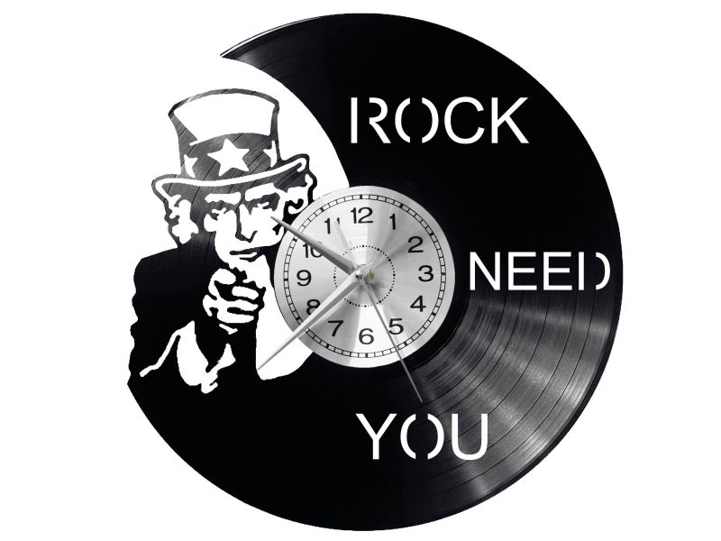 Rock Need You Vinyl Zegar Ścienny Płyta Winylowa Nowoczesny Dekoracyjny Na Prezent Urodziny