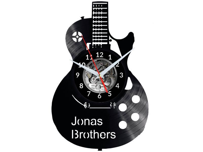 Jonas Brothers Vinyl Zegar Ścienny Płyta Winylowa Nowoczesny Dekoracyjny Na Prezent Urodziny