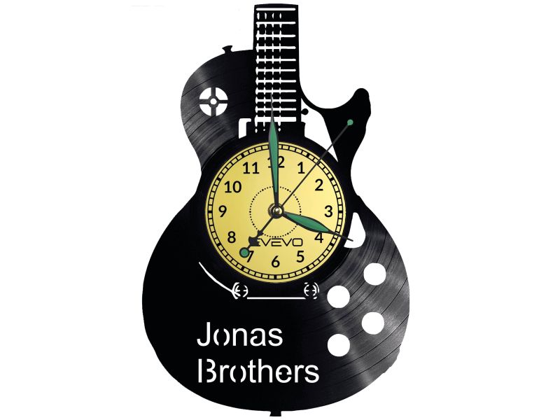 Jonas Brothers Vinyl Zegar Ścienny Płyta Winylowa Nowoczesny Dekoracyjny Na Prezent Urodziny