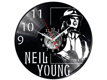 Neil Young Vinyl Zegar Ścienny Płyta Winylowa Nowoczesny Dekoracyjny Na Prezent Urodziny