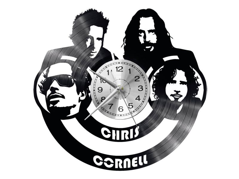 Chris Cornell Vinyl Zegar Ścienny Płyta Winylowa Nowoczesny Dekoracyjny Na Prezent Urodziny