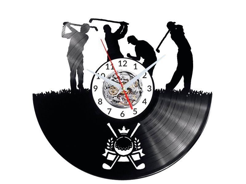 Golf Vinyl Zegar Ścienny Płyta Winylowa Nowoczesny Dekoracyjny Na Prezent Urodziny