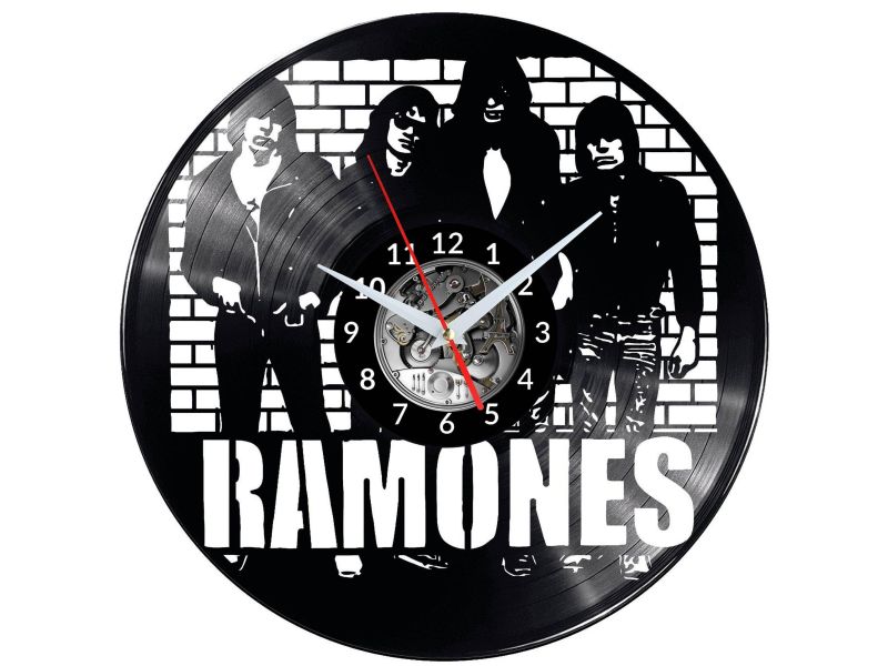 Ramones Vinyl Zegar Ścienny Płyta Winylowa Nowoczesny Dekoracyjny Na Prezent Urodziny