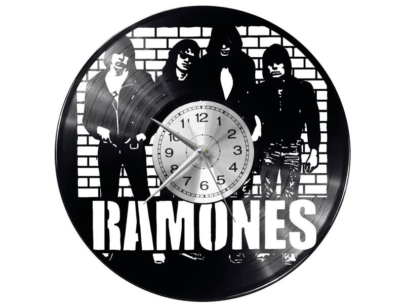 Ramones Vinyl Zegar Ścienny Płyta Winylowa Nowoczesny Dekoracyjny Na Prezent Urodziny