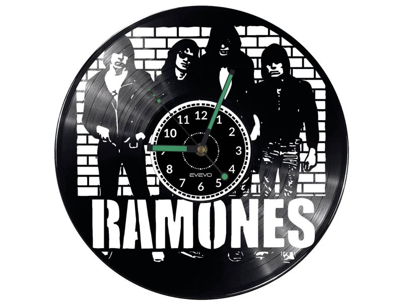 Ramones Vinyl Zegar Ścienny Płyta Winylowa Nowoczesny Dekoracyjny Na Prezent Urodziny