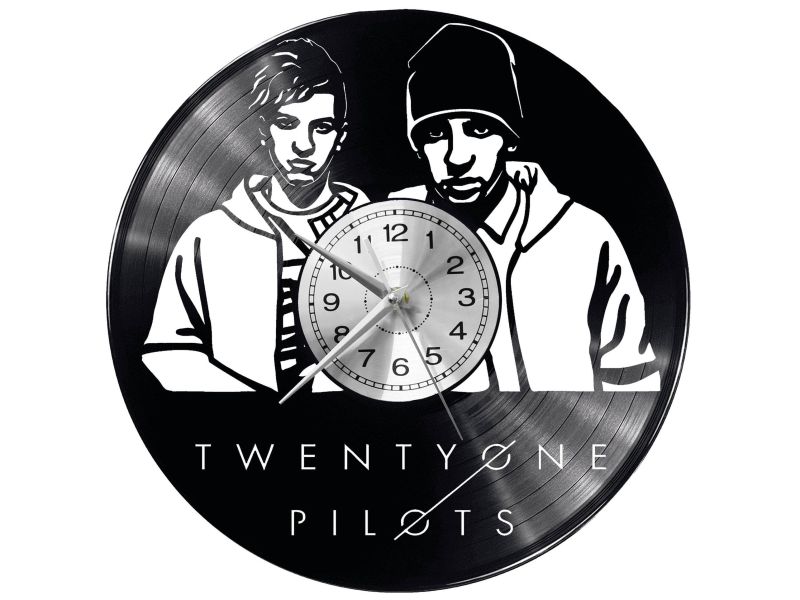 Twenty One Pilots Vinyl Zegar Ścienny Płyta Winylowa Nowoczesny Dekoracyjny Na Prezent Urodziny