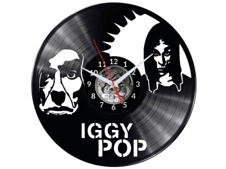 Iggy Pop Vinyl Zegar Ścienny Płyta Winylowa Nowoczesny Dekoracyjny Na Prezent Urodziny