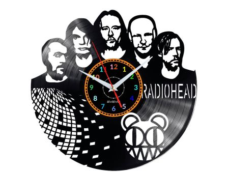 Radiohead Vinyl Zegar Ścienny Płyta Winylowa Nowoczesny Dekoracyjny Na Prezent Urodziny