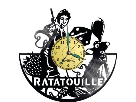 Ratatouille Vinyl Zegar Ścienny Płyta Winylowa Nowoczesny Dekoracyjny Na Prezent Urodziny