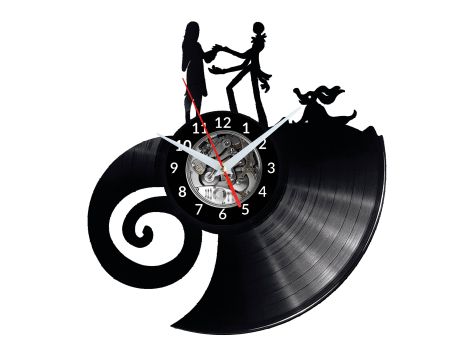 Nightmare Before Christmas Vinyl Zegar Ścienny Płyta Winylowa Nowoczesny Dekoracyjny Na Prezent Urodziny