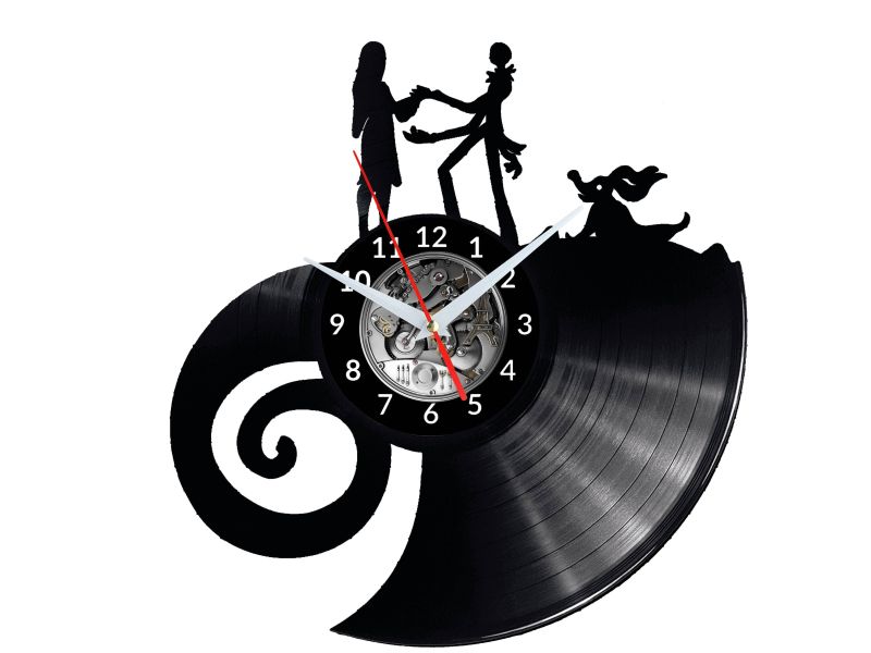 Nightmare Before Christmas Vinyl Zegar Ścienny Płyta Winylowa Nowoczesny Dekoracyjny Na Prezent Urodziny