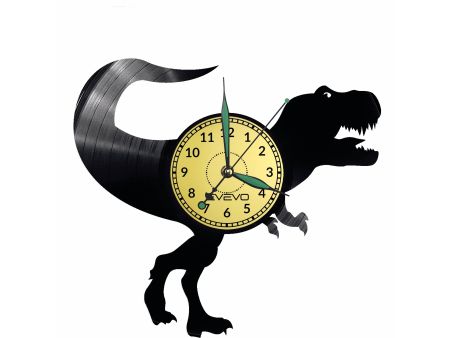 Dinozaur Vinyl Zegar Ścienny Płyta Winylowa Nowoczesny Dekoracyjny Na Prezent Urodziny