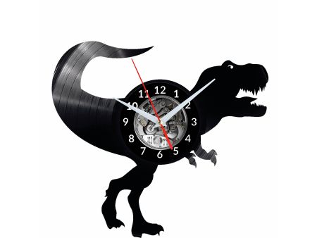 Dinozaur Vinyl Zegar Ścienny Płyta Winylowa Nowoczesny Dekoracyjny Na Prezent Urodziny