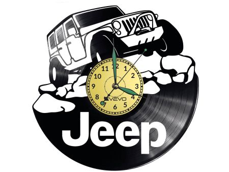 Jeep Vinyl Zegar Ścienny Płyta Winylowa Nowoczesny Dekoracyjny Na Prezent Urodziny