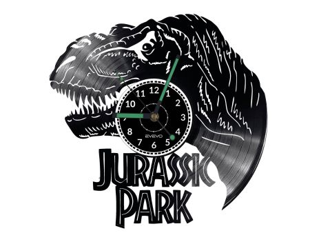  Jurassic Park Vinyl Zegar Ścienny Płyta Winylowa Nowoczesny Dekoracyjny Na Prezent Urodziny