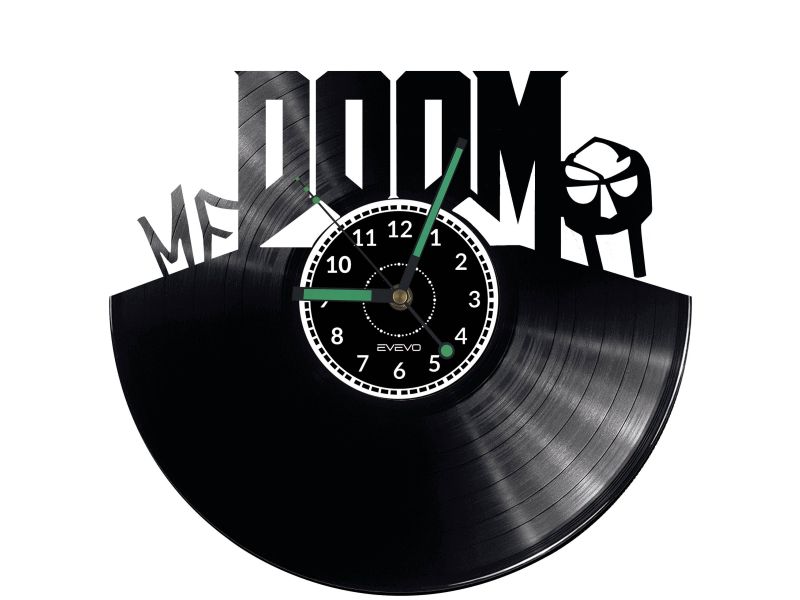 Mf Doom Vinyl Zegar Ścienny Płyta Winylowa Nowoczesny Dekoracyjny Na Prezent Urodziny