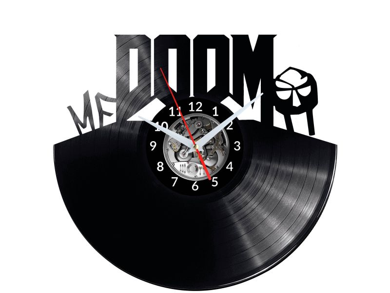 Mf Doom Vinyl Zegar Ścienny Płyta Winylowa Nowoczesny Dekoracyjny Na Prezent Urodziny