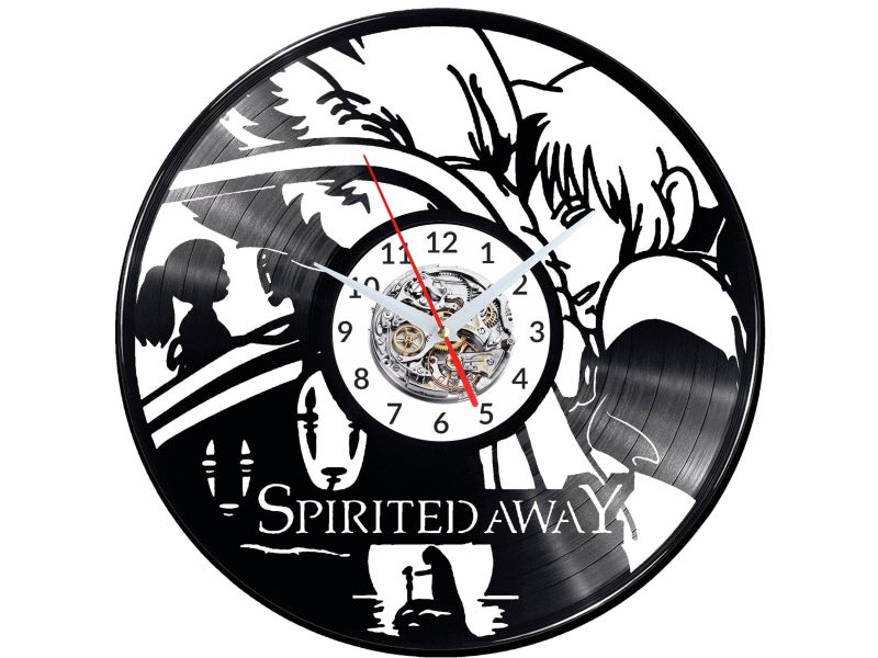 Spirited Away Vinyl Zegar Ścienny Płyta Winylowa Nowoczesny Dekoracyjny Na Prezent Urodziny