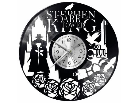 Stephen King Dark Tower Vinyl Zegar Ścienny Płyta Winylowa Nowoczesny Dekoracyjny Na Prezent Urodziny