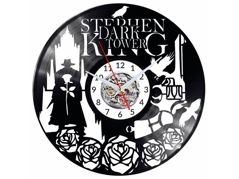 Stephen King Dark Tower Vinyl Zegar Ścienny Płyta Winylowa Nowoczesny Dekoracyjny Na Prezent Urodziny