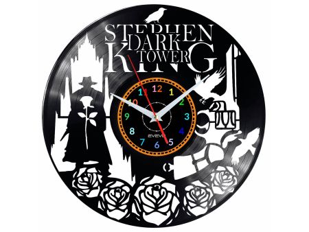 Stephen King Dark Tower Vinyl Zegar Ścienny Płyta Winylowa Nowoczesny Dekoracyjny Na Prezent Urodziny