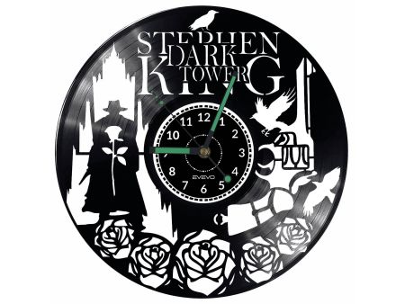 Stephen King Dark Tower Vinyl Zegar Ścienny Płyta Winylowa Nowoczesny Dekoracyjny Na Prezent Urodziny