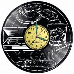 Cigar Vinyl Zegar Ścienny Płyta Winylowa Nowoczesny Dekoracyjny Na Prezent Urodziny