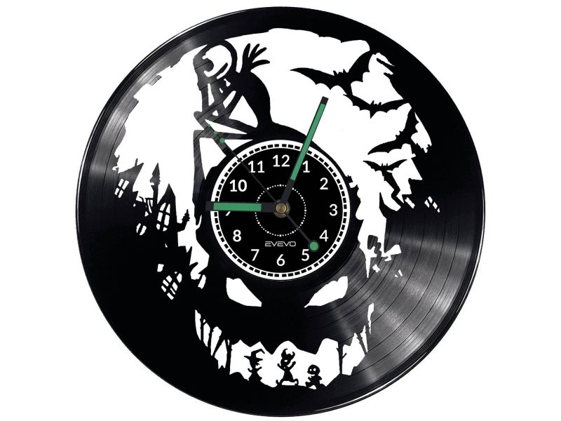 Nightmare Before Christmas Vinyl Zegar Ścienny Płyta Winylowa Nowoczesny Dekoracyjny Na Prezent Urodziny