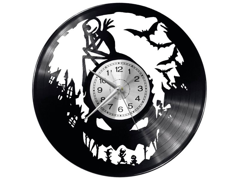 Nightmare Before Christmas Vinyl Zegar Ścienny Płyta Winylowa Nowoczesny Dekoracyjny Na Prezent Urodziny