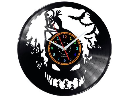 Nightmare Before Christmas Vinyl Zegar Ścienny Płyta Winylowa Nowoczesny Dekoracyjny Na Prezent Urodziny