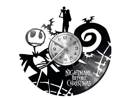 Nightmare Before Christmas Vinyl Zegar Ścienny Płyta Winylowa Nowoczesny Dekoracyjny Na Prezent Urodziny