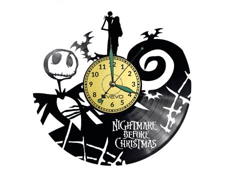 Nightmare Before Christmas Vinyl Zegar Ścienny Płyta Winylowa Nowoczesny Dekoracyjny Na Prezent Urodziny