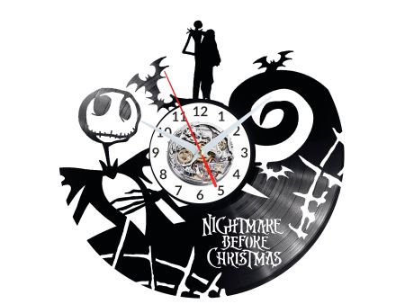 Nightmare Before Christmas Vinyl Zegar Ścienny Płyta Winylowa Nowoczesny Dekoracyjny Na Prezent Urodziny