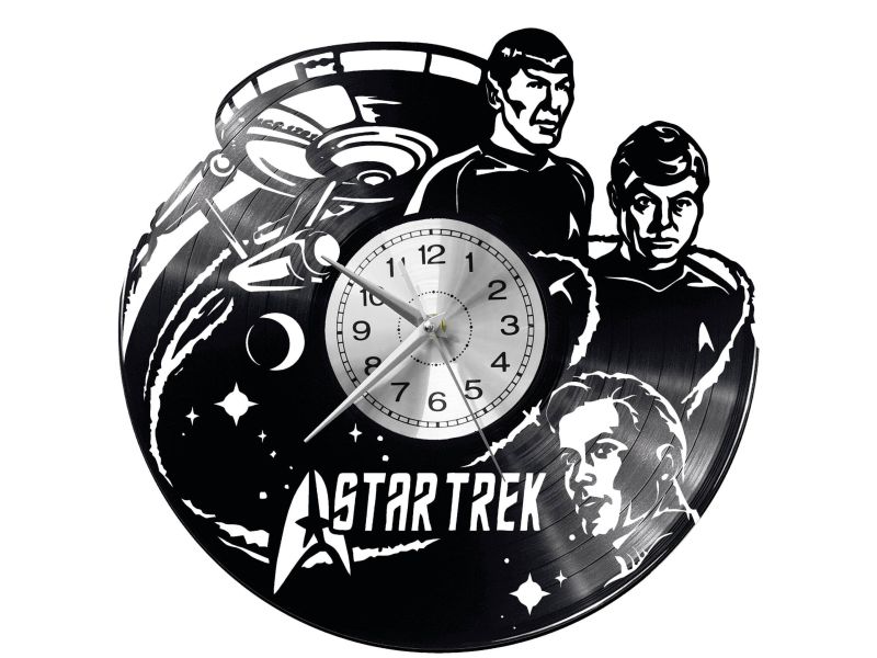 Star Trek Vinyl Zegar Ścienny Płyta Winylowa Nowoczesny Dekoracyjny Na Prezent Urodziny