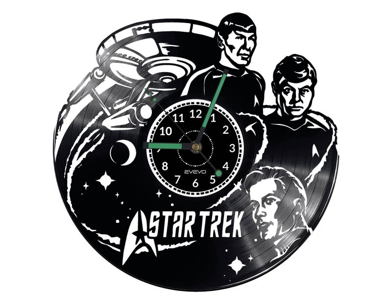 Star Trek Vinyl Zegar Ścienny Płyta Winylowa Nowoczesny Dekoracyjny Na Prezent Urodziny