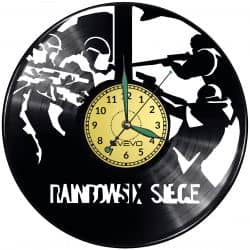 Tom Clancy’s Rainbow Six Siege Video Game Vinyl Zegar Ścienny Płyta Winylowa Nowoczesny Dekoracyjny Na Prezent Urodziny