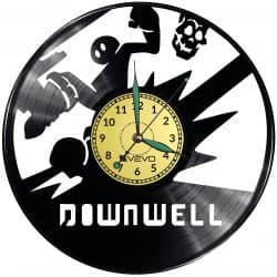 Downwell Video Game Vinyl Zegar Ścienny Płyta Winylowa Nowoczesny Dekoracyjny Na Prezent Urodziny