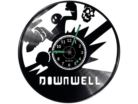 Downwell Video Game Vinyl Zegar Ścienny Płyta Winylowa Nowoczesny Dekoracyjny Na Prezent Urodziny