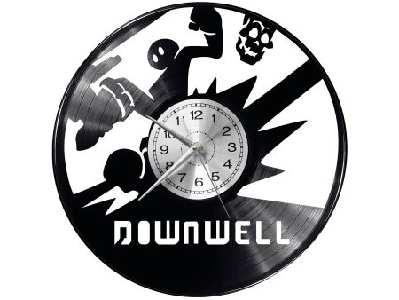 Downwell Video Game Vinyl Zegar Ścienny Płyta Winylowa Nowoczesny Dekoracyjny Na Prezent Urodziny