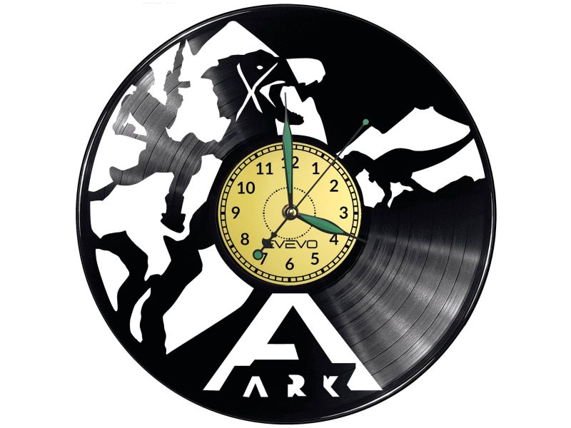 ARK Survival Evolved Video Game Vinyl Zegar Ścienny Płyta Winylowa Nowoczesny Dekoracyjny Na Prezent Urodziny