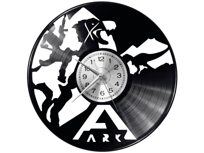 ARK Survival Evolved Video Game Vinyl Zegar Ścienny Płyta Winylowa Nowoczesny Dekoracyjny Na Prezent Urodziny