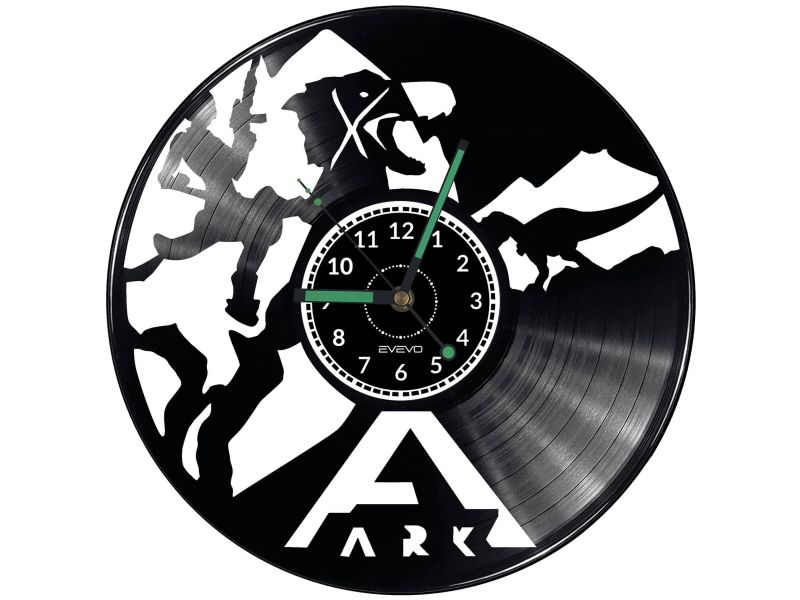 ARK Survival Evolved Video Game Vinyl Zegar Ścienny Płyta Winylowa Nowoczesny Dekoracyjny Na Prezent Urodziny