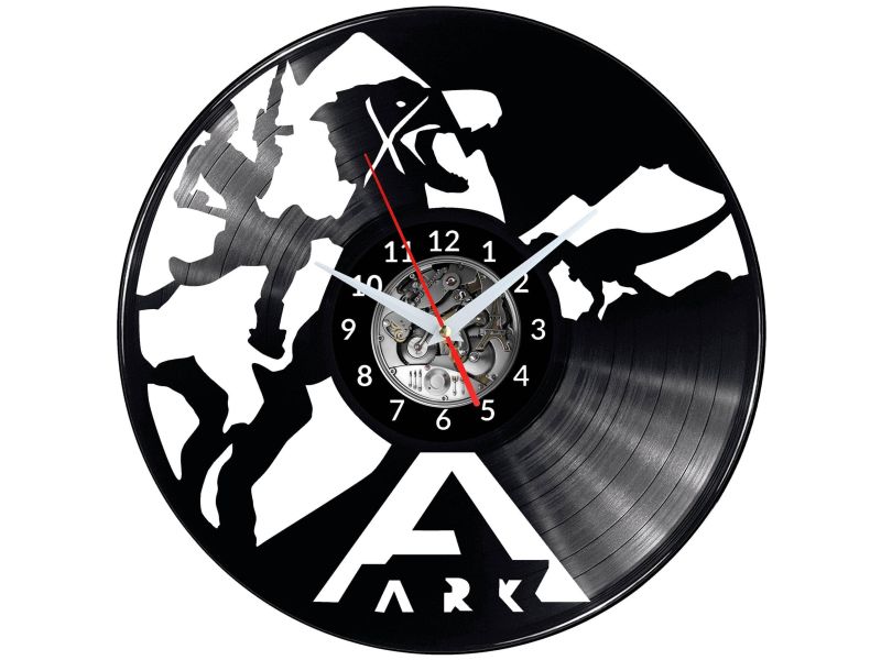 ARK Survival Evolved Video Game Vinyl Zegar Ścienny Płyta Winylowa Nowoczesny Dekoracyjny Na Prezent Urodziny