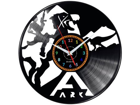 ARK Survival Evolved Video Game Vinyl Zegar Ścienny Płyta Winylowa Nowoczesny Dekoracyjny Na Prezent Urodziny