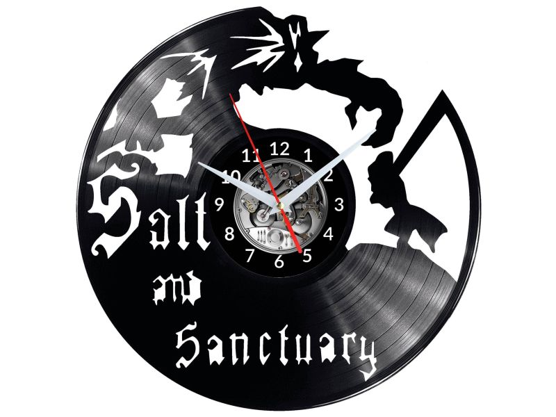 Salt and Sanctuary Video Game Vinyl Zegar Ścienny Płyta Winylowa Nowoczesny Dekoracyjny Na Prezent Urodziny