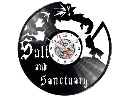 Salt and Sanctuary Video Game Vinyl Zegar Ścienny Płyta Winylowa Nowoczesny Dekoracyjny Na Prezent Urodziny