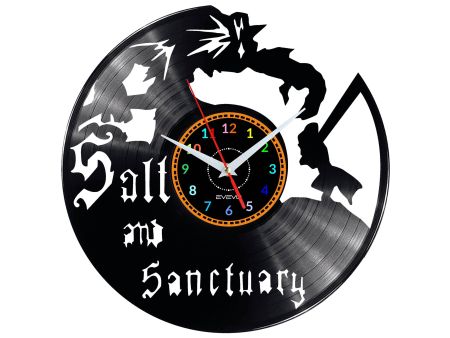 Salt and Sanctuary Video Game Vinyl Zegar Ścienny Płyta Winylowa Nowoczesny Dekoracyjny Na Prezent Urodziny