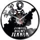 Zombie Night Terror Video Game Vinyl Zegar Ścienny Płyta Winylowa Nowoczesny Dekoracyjny Na Prezent Urodziny